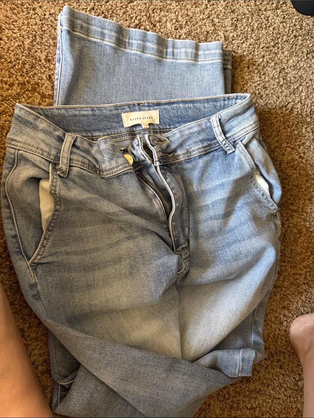Women’s Light Blue Boyfriend Jeans - Relaxed Fit